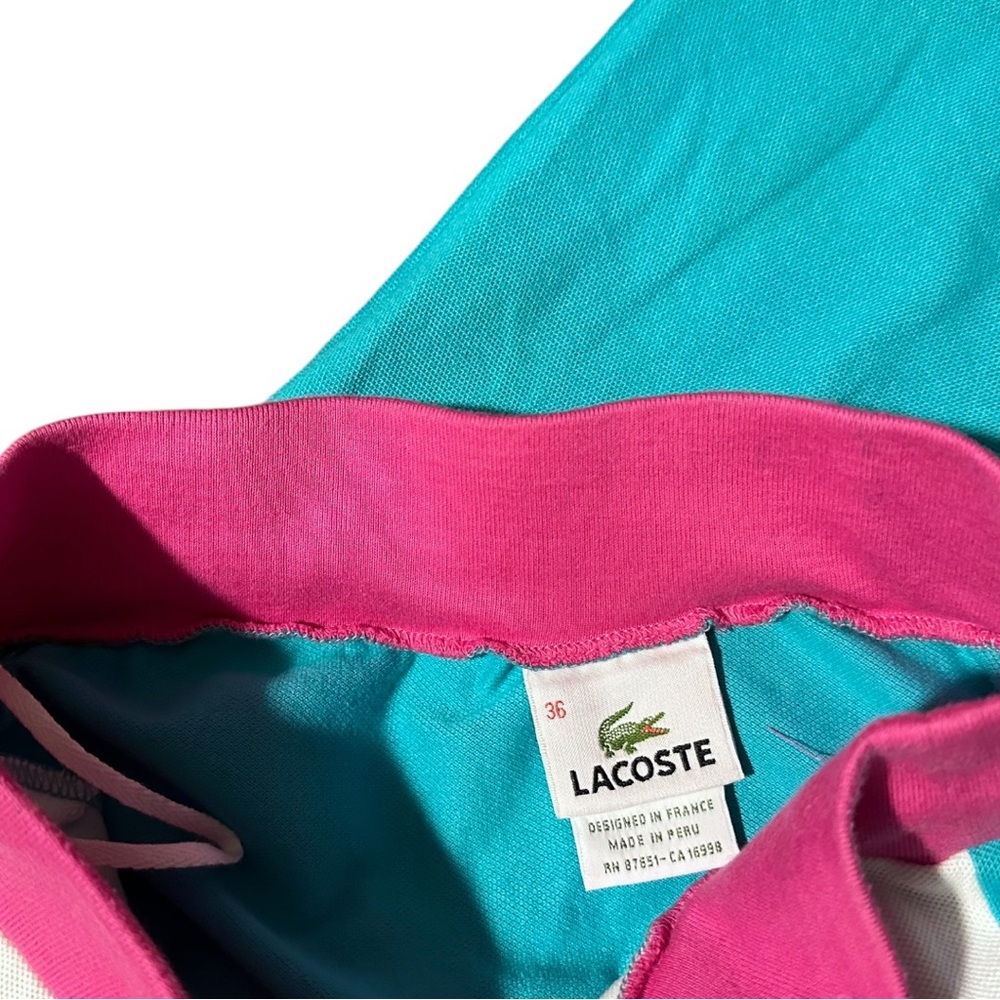 Vintage Lacoste Strapless Mini Dress Vintage Stripes - Picture 4 of 5